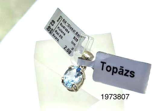Sudraba kulons ar topāzu -60%